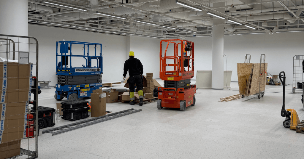 K-Supermarket Tapiolan laajennustyöt käynnissä