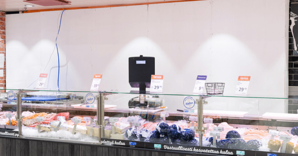 Kalatiski ennen uudistusta K-Supermarket Tapiolass